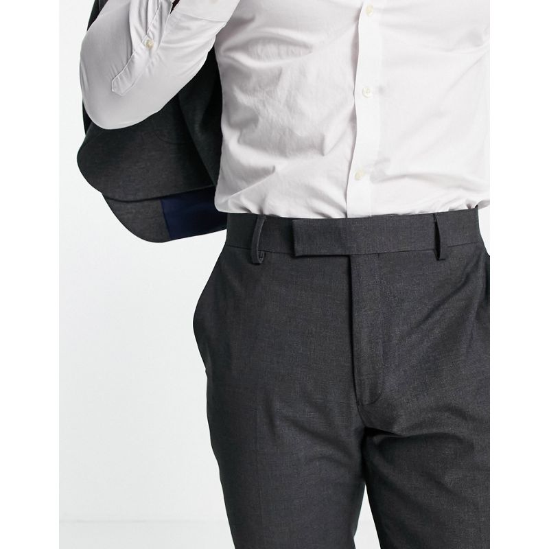 tCJWD Uomo DESIGN - Pantaloni slim da abito color antracite