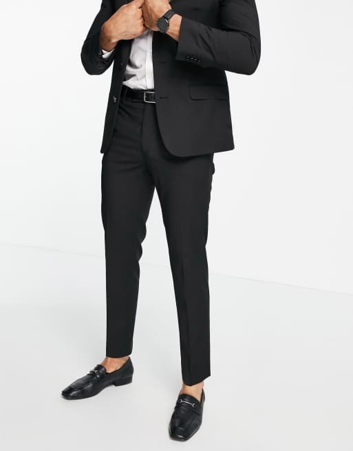 ASOS DESIGN - Pantaloni slim da abito neri, 4 di 4