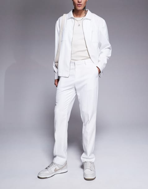 ASOS DESIGN - Pantaloni slim eleganti bianchi in coordinato - view 1