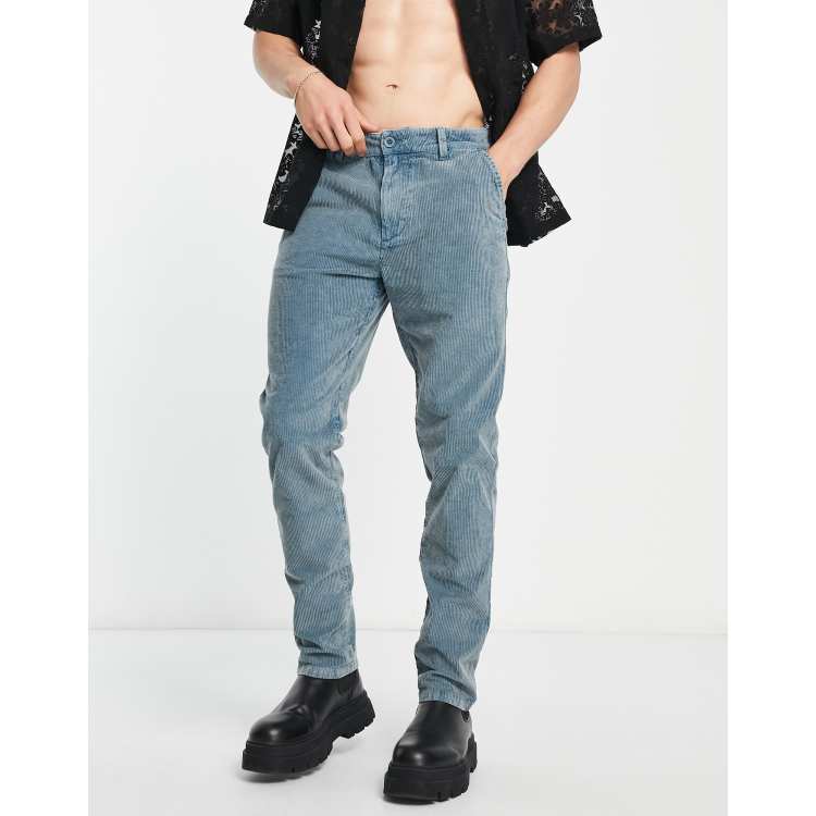 Asos Uomo Abbigliamento Pantaloni e jeans Pantaloni Pantaloni chinos Pantaloni slim in velluto a coste lavaggio neve 