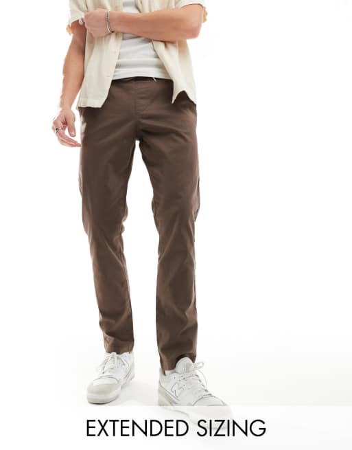 FhyzicsShops DESIGN - Pantaloni slim marroni