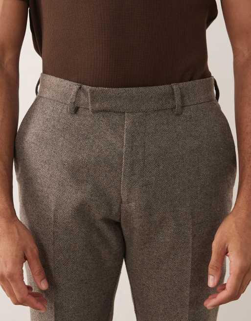 ASOS DESIGN - Pantaloni slim sartoriali in misto lana antracite, 5 di 5