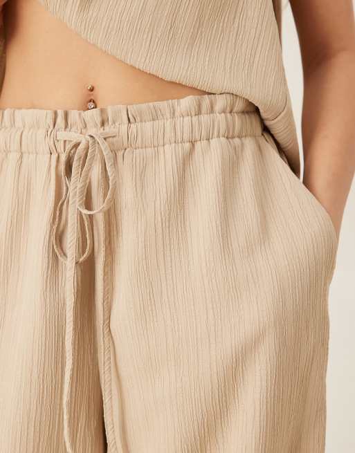 ASOS DESIGN - Pantaloni stile palazzo color pietra in coordinato, 2 di 4