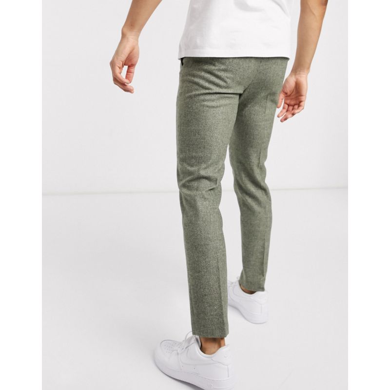 Pantaloni e chino Pantaloni skinny DESIGN - Pantaloni super skinny eleganti pied de poule verde medio 