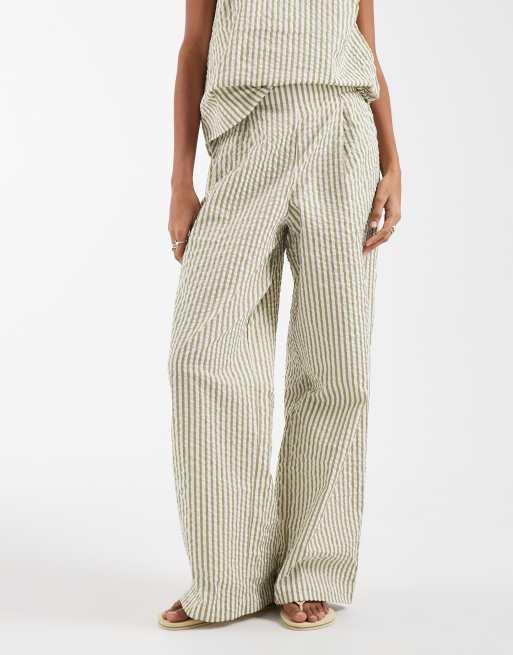 ASOS DESIGN - Pantaloni voluminosi in seersucker a quadretti in coordinato, 2 di 5