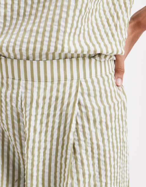 ASOS DESIGN - Pantaloni voluminosi in seersucker a quadretti in coordinato, 3 di 5