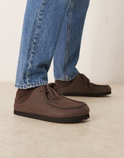 ASOS DESIGN - Pantoffelmuiltjes van imitatiesuède met veters in bruin - view 1