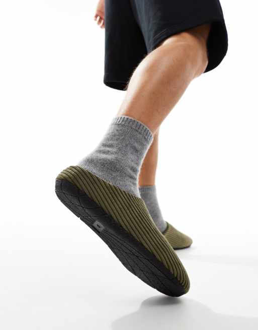 ASOS DESIGN – Pantoffeln aus khakigrünem Cord, 4 von 4