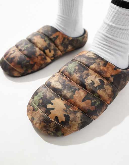 ASOS DESIGN Pantofole imbottite con stampa ASOS