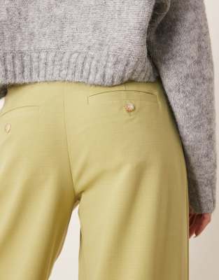 Asos Design Pants With Tab Hem And Pocket Flap Detail In Black
