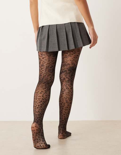 ASOS DESIGN - Panty met luipaardprint in zwart, 3 van 3