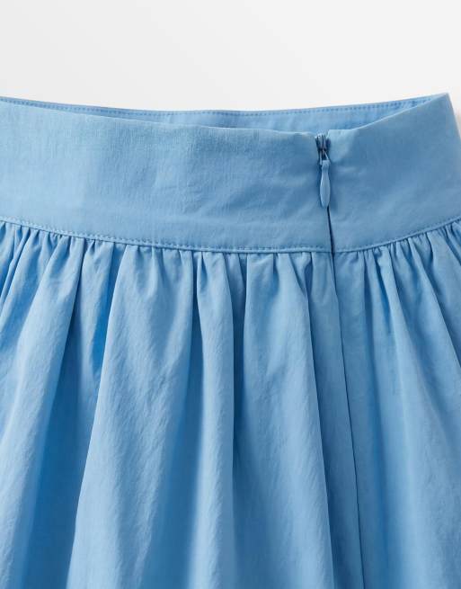 ASOS DESIGN paper touch poplin shorts co ord in aqua, 8 of 9