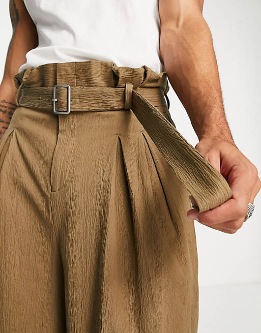Shorts paperbag bermuda smart shorts in rust 