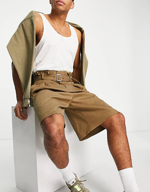 Shorts paperbag bermuda smart shorts in rust 