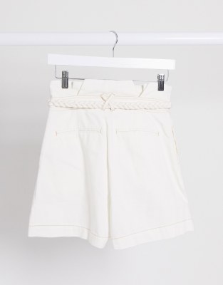 white paper bag shorts