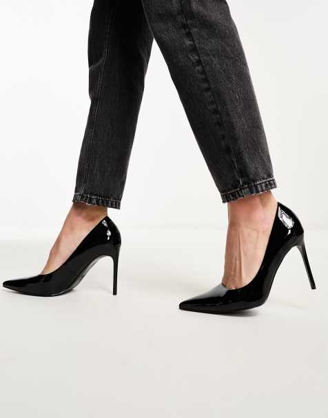 Escaprins Escarpins noirs nude et talons carr s ASOS