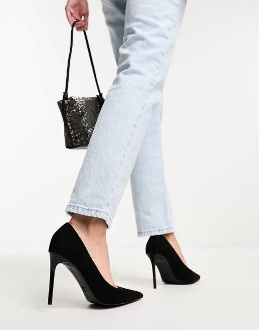 ASOS DESIGN Passion stiletto court shoes in black