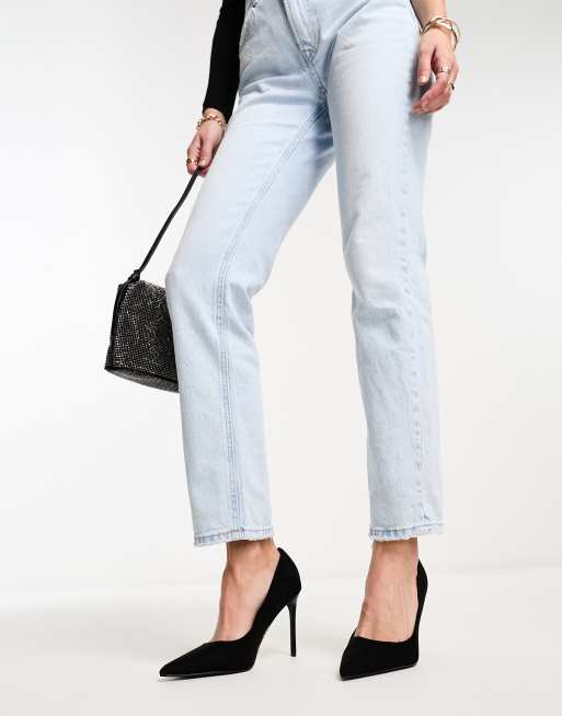 ASOS DESIGN Paphos pointed high heeled pumps in black 