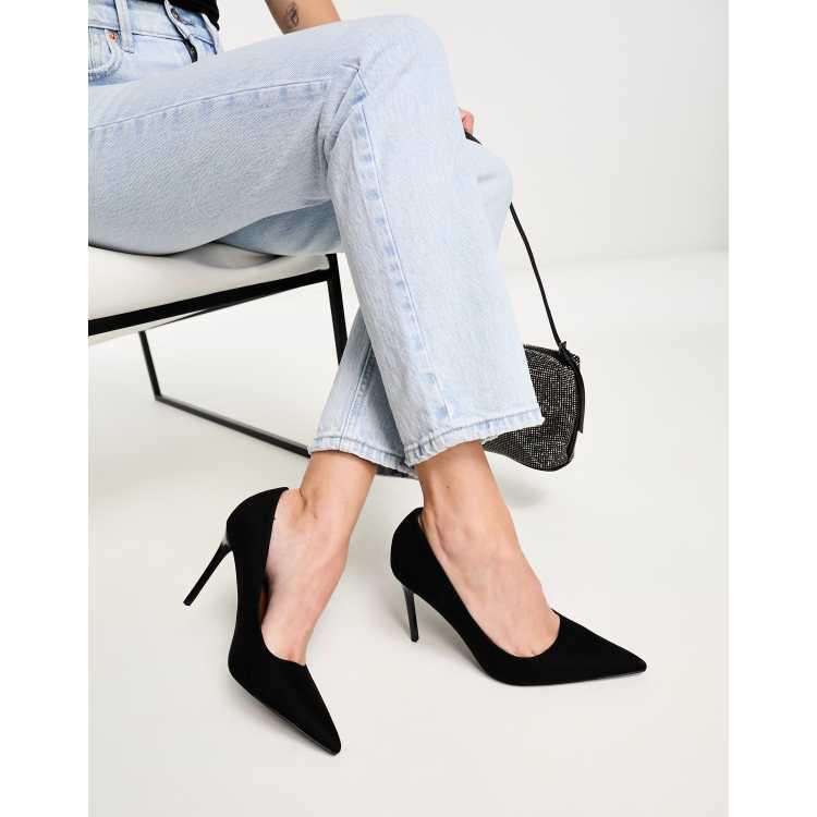 Asos design pebble pointed high heels hotsell