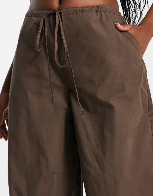 Women's Cargo Parachute Pants - All in Motion Brown L 1 ct