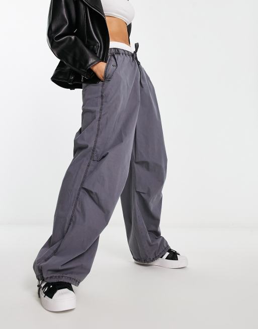 Parachute Cargo Pants in Grey