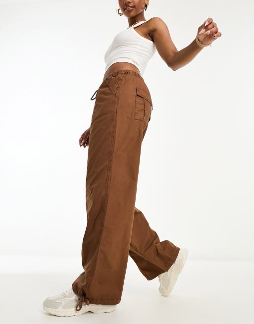 Brown Parachute Cargo Pants