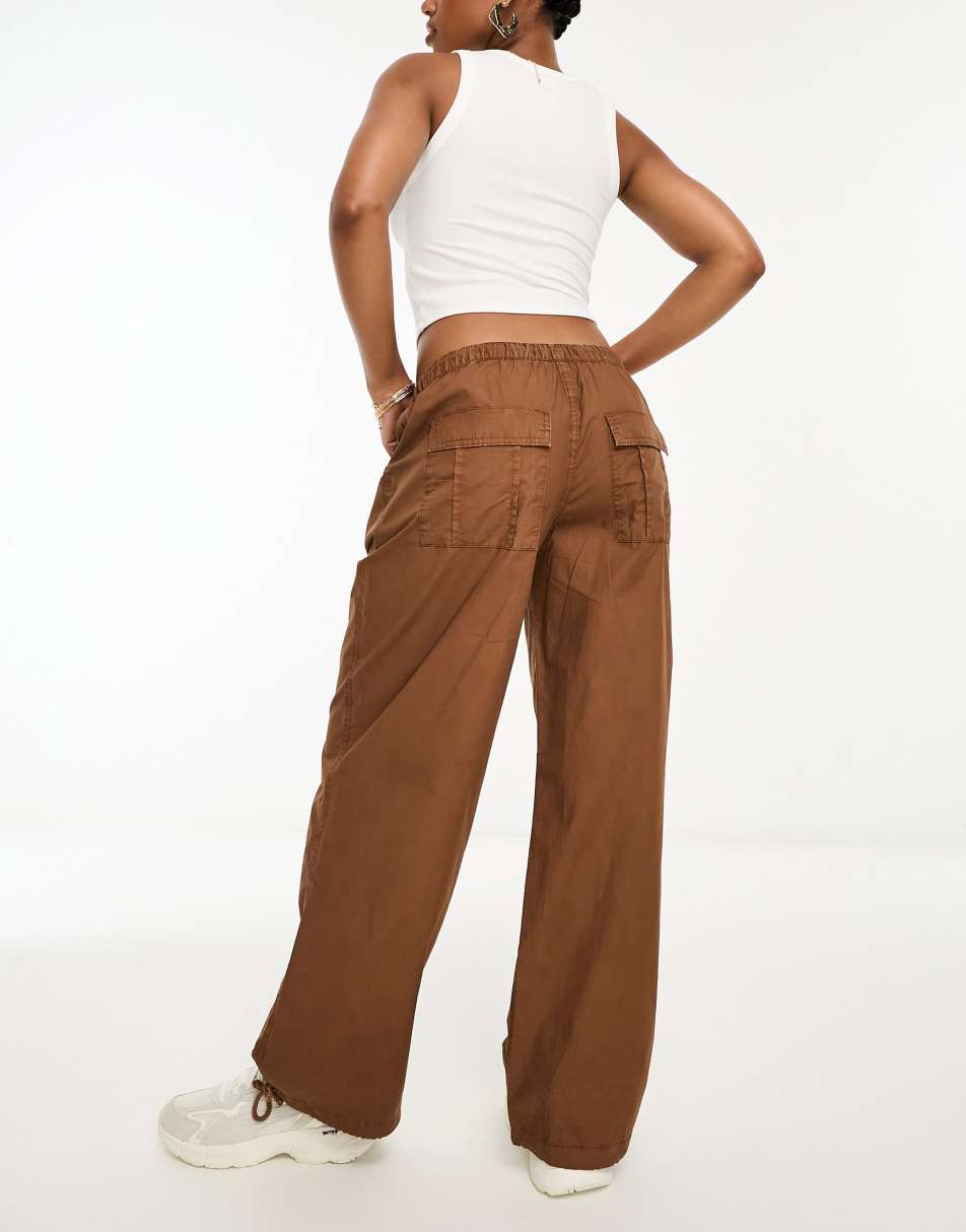 ASYOU brown velvet flare trouser co-ord in brown