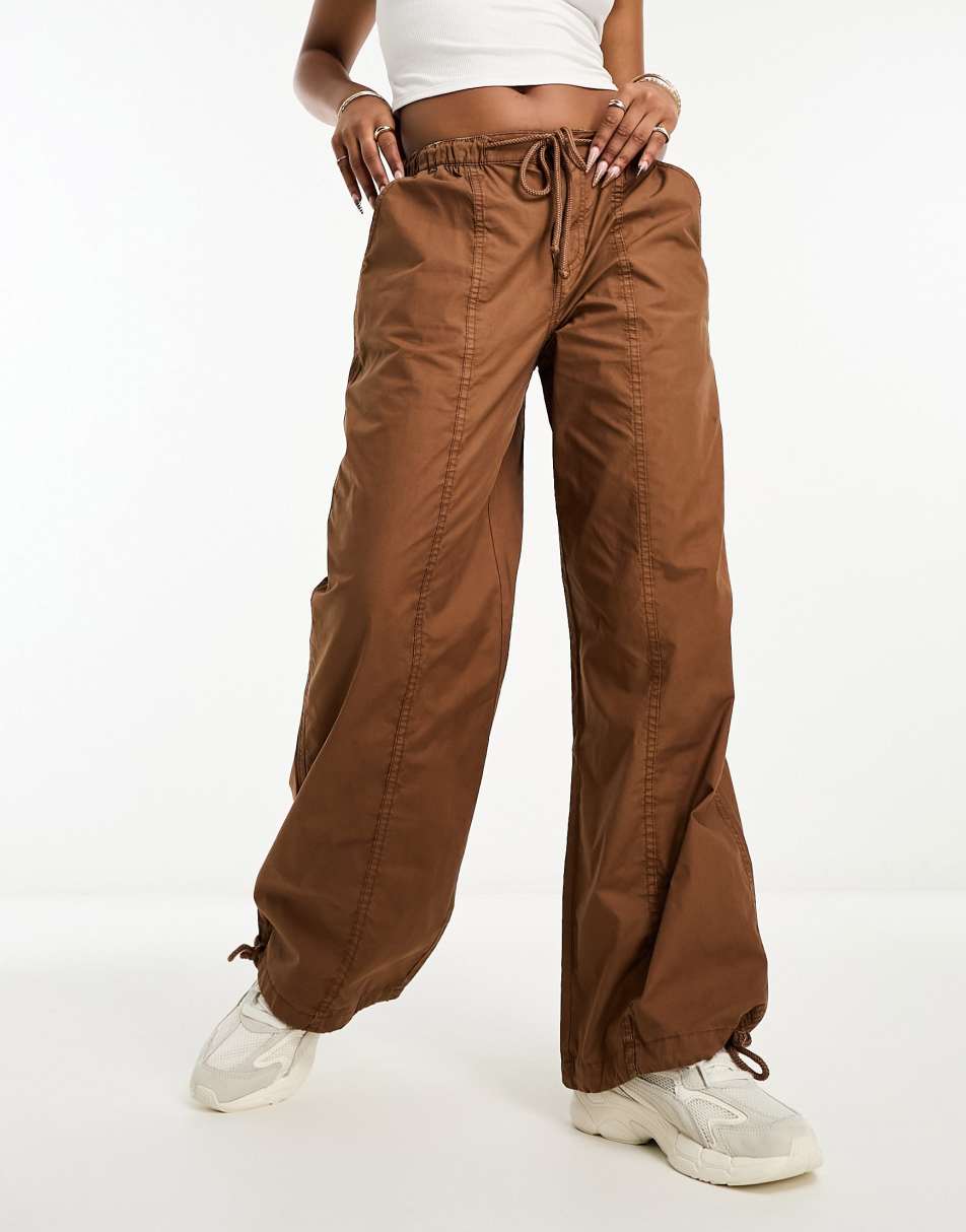 ASYOU brown velvet flare trouser co-ord in brown