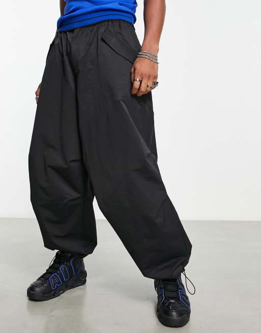 Weekday Unisex parachute baggy pants in gray exclusive to ASOS