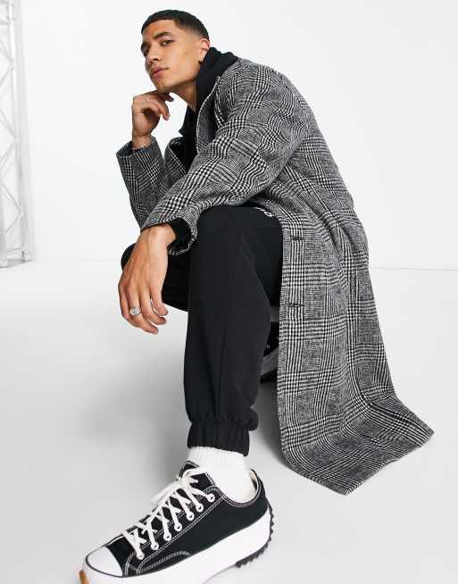 ASOS DESIGN Pardessus oversize a carreaux Gris