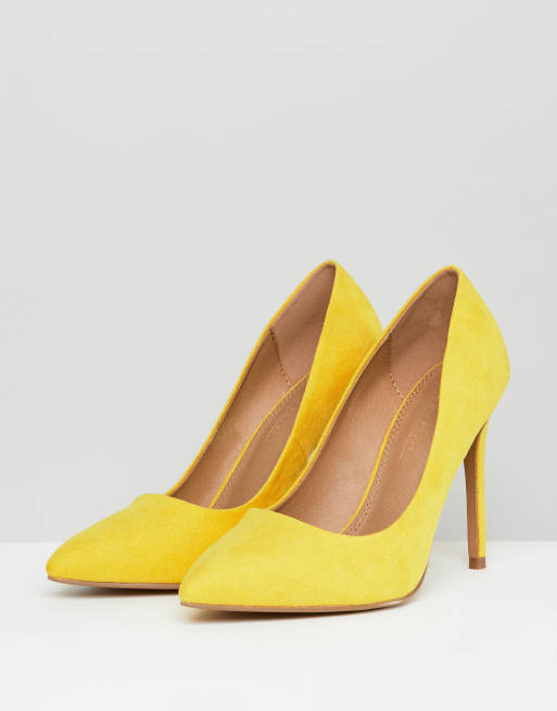 Wide fit yellow store shoes