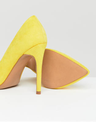 wide fit yellow shoes