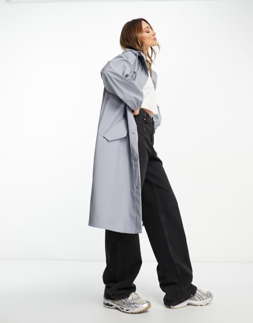 ASOS DESIGN - Parka caoutchoutée imperméable - Bleu ardoise