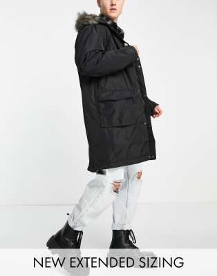 mens black parka coat