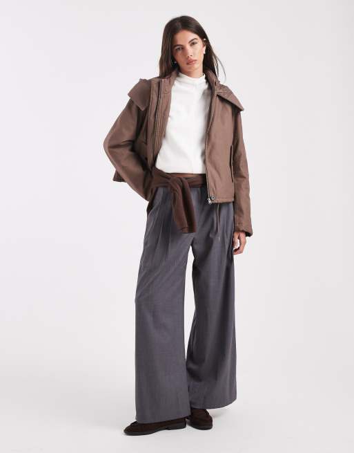 ASOS DESIGN - Parka courte avec capuche - Marron, 3 de 4