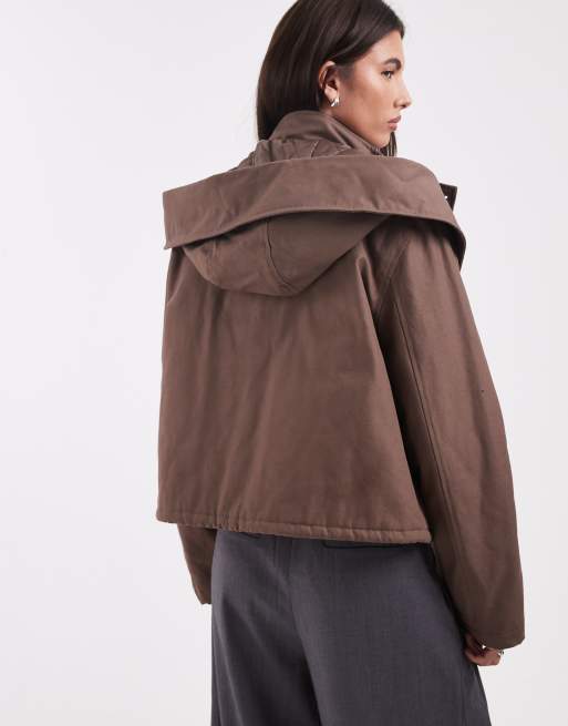 ASOS DESIGN - Parka courte avec capuche - Marron, 4 de 4