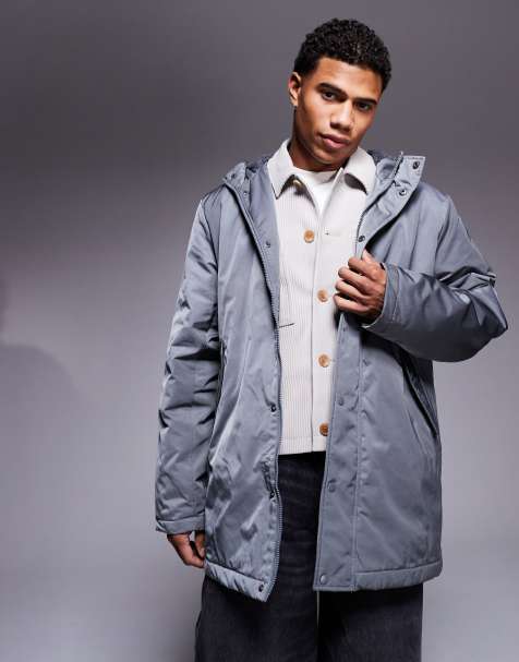 ASOS DESIGN – Parka in Grau mit Teddyfell-Futter - view 1