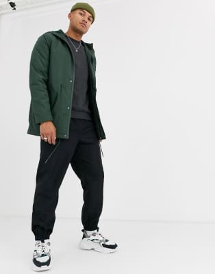 asos green parka