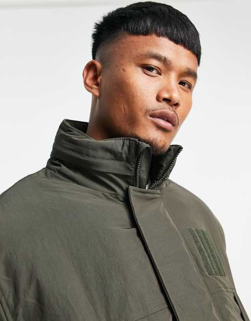 Asos khaki cheap parka