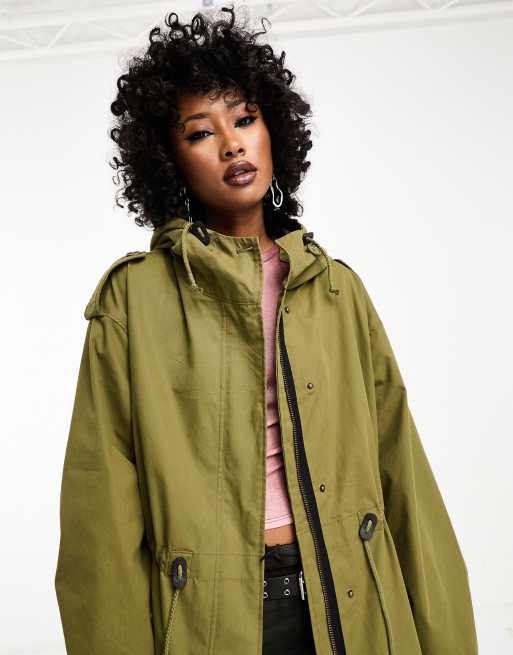 Women's parka outlet with removable lining