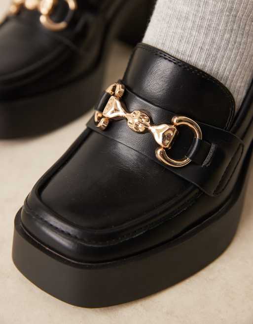 ASOS DESIGN – Parker – Czarne loafersy na wysokim obcasie, 2 z 4