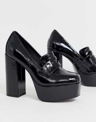 platform loafer heels