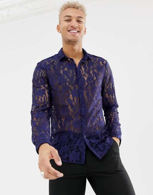 Asos best sale lace shirt