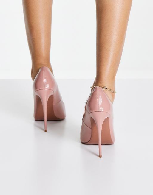 ASOS DESIGN - Passion - Pumps met naaldhak en brede pasvorm in beige, 3 van 4