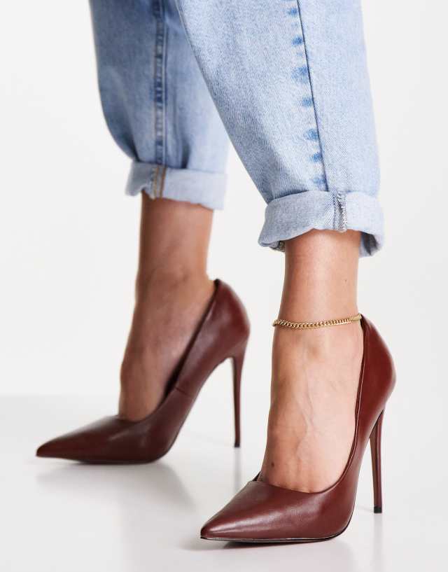 ASOS DESIGN - passion stiletto court shoes in chocolate