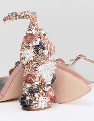 embellished pink heels