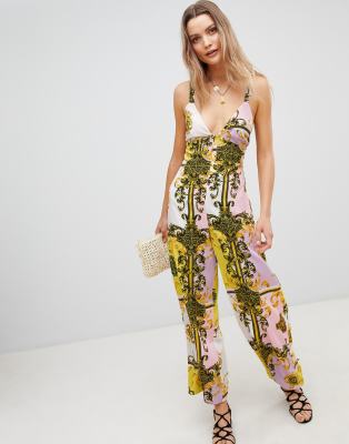 pastel floral jumpsuit