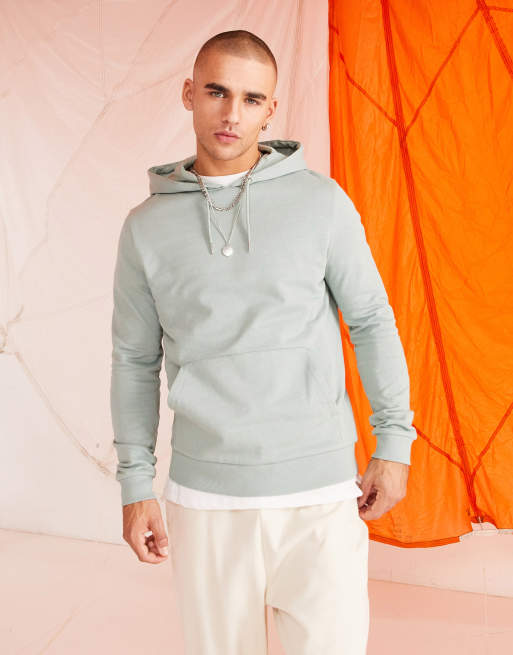 ASOS DESIGN - Pastelgrøn hættetrøje