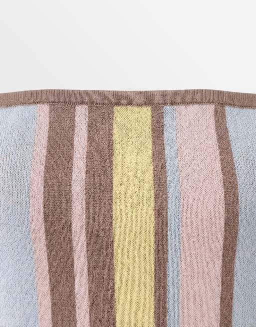 ASOS DESIGN – Pastellfärgat, stickat set med bandeau-topp, 7 av 7
