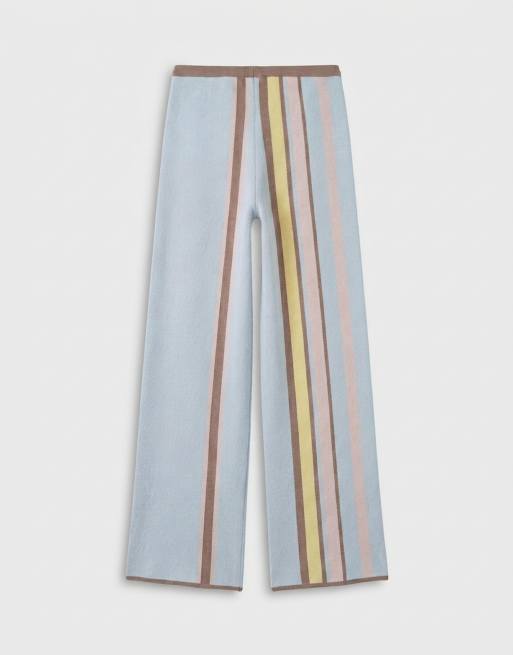ASOS DESIGN – Pastellrandiga, stickade byxor, del av set, 7 av 7